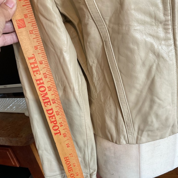 Gen. Leather Vintage Express Ivory/Cream Jacket 5/6, Pre-owned - Picture 7 of 16